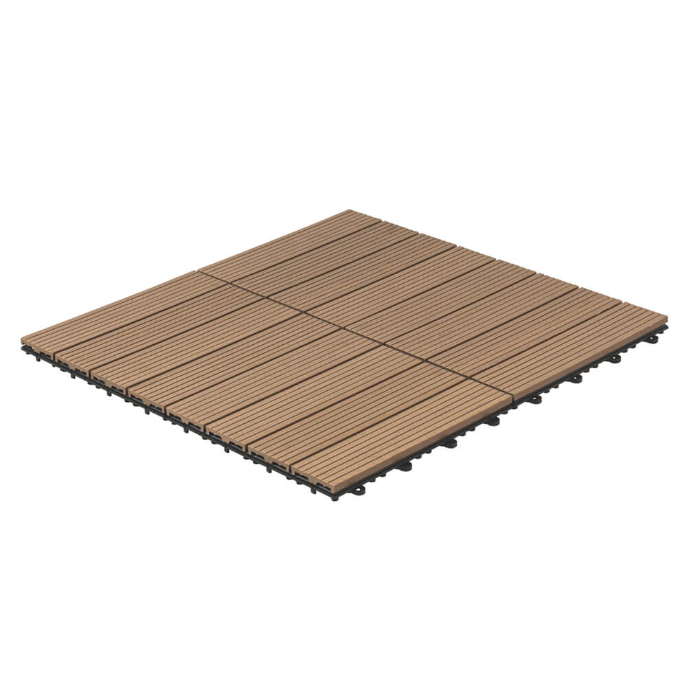 WPC Klickfliesen BAVARO - 3m Teak – Bild 6