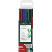 FABER-CASTELL NonPermanent-Marker MULTIMARK S, 4er Etui
