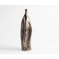 Vase Norevo B18 x T18 x H61 cm Aluminium Mokka Bronze Gegossen
