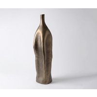 Vase Norevo B18 x T18 x H61 cm Aluminium Aurum Satin Gegossen