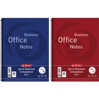 herlitz Collegeblock, Duo, DIN A4, kariert/liniert