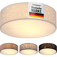 monzana® Deckenlampe Weiß Stoff Ø38cm Sternenhimmel