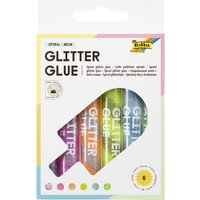 folia Glitzerkleber, Glitterglue SPIRAL NEON, sortiert
