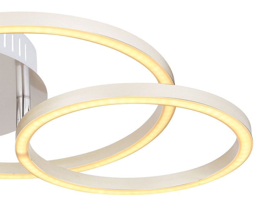 KENDY Deckenlampe silberfarben, goldfarben, B/H/T: 50 x 9,5 x 30 cm, Kunststoff, Metall – Bild 3