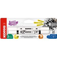 Kores Acrylmarker Duo, 2 Spitzen, schwarz / weiß