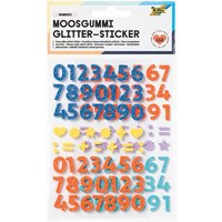 folia Moosgummi Glitter-Sticker NUMBERS
