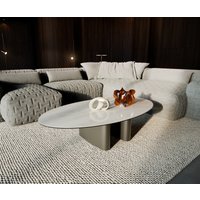 DELIFE Edge Couchtisch Oval Keramik – Bild 2