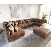 DELIFE Clovis XL Ecksofa Braun