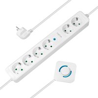 LogiLink Steckdosenleiste, 6-fach, 4 mit Fußschalter, weiß – Bild 2