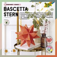 folia Faltblätter Bascetta-Stern, orange-transparent