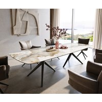 DELIFE Edge Esstisch Keramik rund
