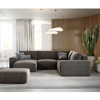 DELIFE Lanzo Ecksofa Khakibraun