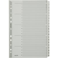 LEITZ Mylarkarton-Register, Zahlen, A4, 1-20, 20-teilig, grau – Bild 2