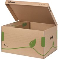 Esselte Archiv-Klappdeckelbox ECO, braun, für Format DIN A4