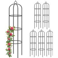Gardebruk Rosensäule 6er-Set Schwarz 200x40cm