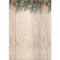 sigel Weihnachts-Motiv-Papier, Golden Greens, A4, 90 g/qm