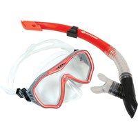 SCHILDKRÖT Schnorchel-Set, Fiji, 2-teilig, rot