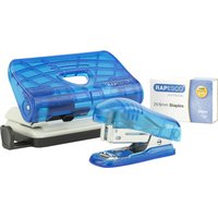RAPESCO Heftgerät- & Locher-Set, blau-transparent – Bild 2