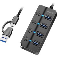 LogiLink USB 3.2 Hub, 4 Port, mit Ein-/Ausschalter, schwarz – Bild 2