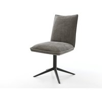 Drehstuhl Lelio-Flex Bouclé Soft Schlamm Fußkreuz Schwarz 360 drehbar Wippfunktion Taschenfederkern
