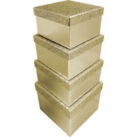 Clairefontaine Geschenkboxen-Set, Glitter gold, 4-teilig – Bild 2
