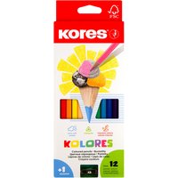Kores Dreikant-Buntstifte, Kolores, 12er Karton-Etui