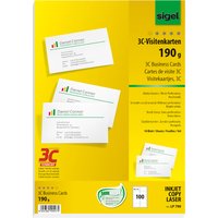 sigel PC-Visitenkarten, 85 x 55 mm, 225 g/qm, hochweiß – Bild 2