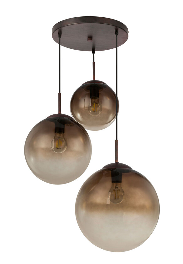 VARUS Pendellampe braun 15865-3, D/H: 51 x 120 cm, Glas, Metall – Bild 4