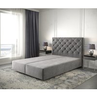Boxspringgestell Dream-Great 160x200 cm Mikrofaser Taupe