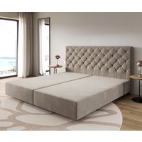 Boxspringgestell Dream-Great Mikrofaser Beige 200x200 cm