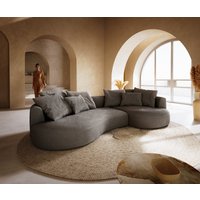 DELIFE Edina Big-Sofa Schlamm
