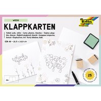 folia Klappkarte, 190 g/qm, DIN A6, weiß