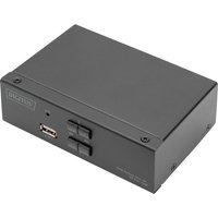 DIGITUS Desktop KVM Switch, 2x1, schwarz