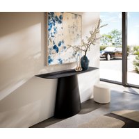 Konsolentisch Edge Boot 140x40 cm Keramik Laminam Nero Greco Anthrazit Conos Metall Schwarz