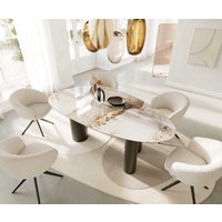 DELIFE Edge Oval Esstisch Keramik
