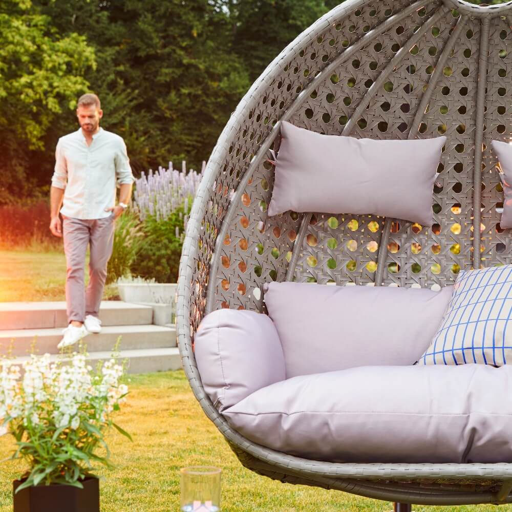 Home Deluxe 4058166012692 Hängesessel Grau – Bild 5