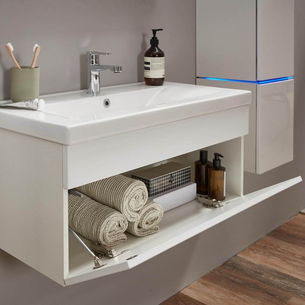 Home Deluxe 4058166055897 Badmöbelset Weiß – Bild 4