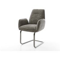 Freischwinger Zoa-Flex Bouclé Soft Schlamm Freischwinger flach Graphit Taschenfederkern