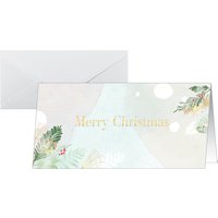 sigel Weihnachtskarte, Christmas Forest Watercolor, DIN lang