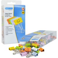 RAPESCO Foldback-Klammer, (B)19 mm, Smile, farbig sortiert