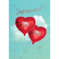 CACTUS Hochzeitskarte, Mr & Mrs Luftballonherzen – Bild 2