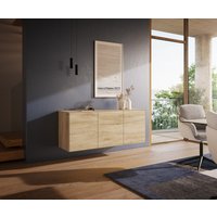 Sideboard Cuor 150 cm Keramik Laminam Sabbia Eichefarbig 3 Türen Schwebend – Bild 2