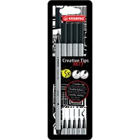 STABILO Creative Tips ARTY BLACK, 5er Kartonetui – Bild 2