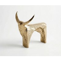 Figur Savaro B37 x T22 x H44 cm Aluminium Champagner Handgemacht