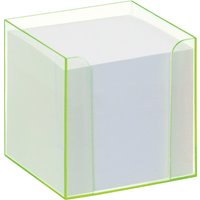 folia Zettelbox, Luxbox, mit Leuchtkanten, grün, bestückt