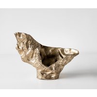 Vase Alaris B44 x T13 x H31 cm Aluminium Champagner Handgemacht