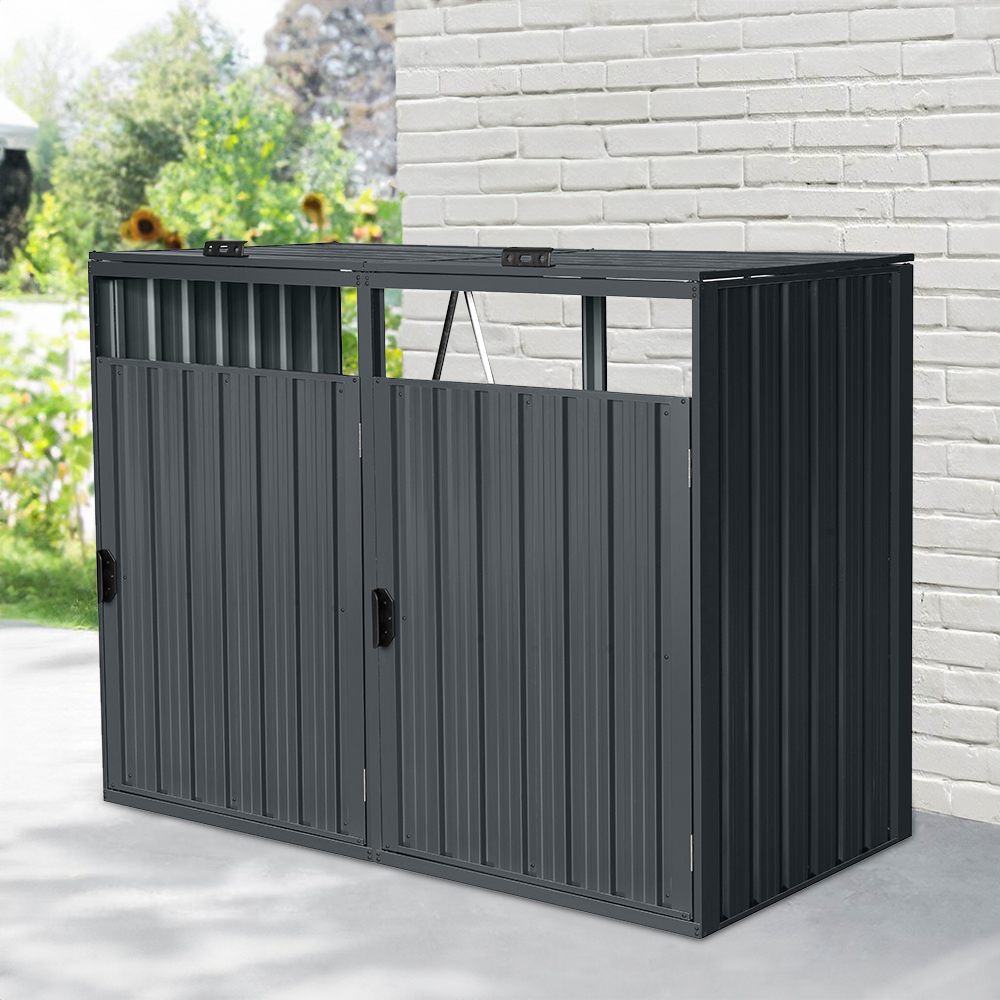 Mülltonnenbox zweitürig CUBO - 2x 240L – Bild 3