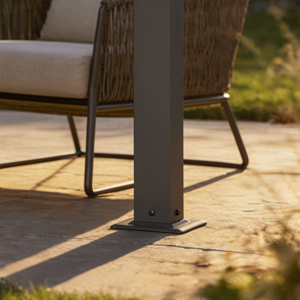 Pavillon mit Stoffdach SANTORA Creme - 300 x 300 cm – Bild 6