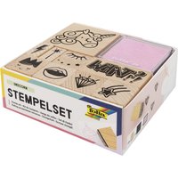 folia Motivstempel-Set, Unicorn, aus Holz, 12-teilig