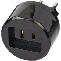 brennenstuhl Reisestecker USA / Eurostecker, schwarz